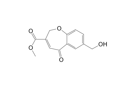 1-Benzoxepin-3-carboxylic acid, 2,5-dihydro-7-(hydroxymethyl)-5-oxo-, methyl ester
