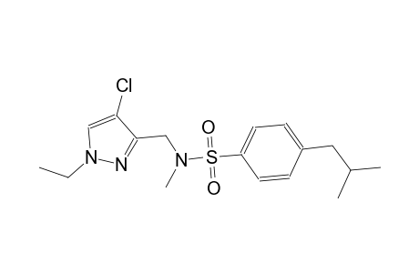 benzenesulfonamide, N-[(4-chloro-1-ethyl-1H-pyrazol-3-yl)methyl]-N-methyl-4-(2-methylpropyl)-