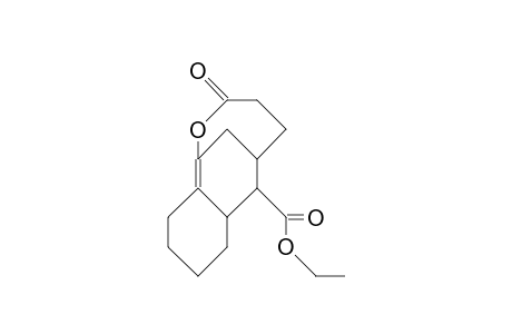 8-Carboethoxy-13-oxa-tricyclo(7.4.1.0/2,7/)tetradec-1-en-12-one