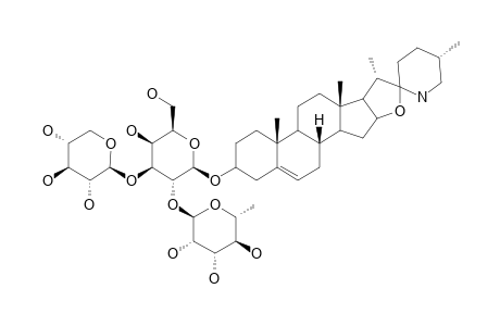 ISOANGUIVINE;(23S,25R)-3-BETA-[O-ALPHA-L-RHAMNOPYRANOSYL-(1->2)-O-[BETA-D-XYLOPYRANOSYL-(1->3)]-BETA-D-GALACTOPYRANOSYLOXY]-22-ALPHA-N-SPIROSOL-5-E