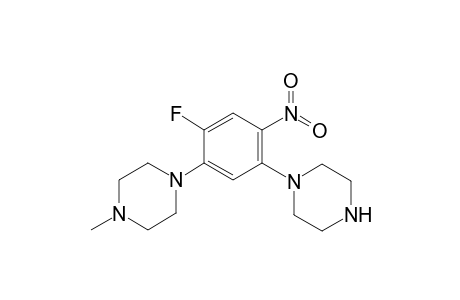 1-[2-fluoro-4-nitro-5-(1-piperazinyl)phenyl]-4-methylpiperazine