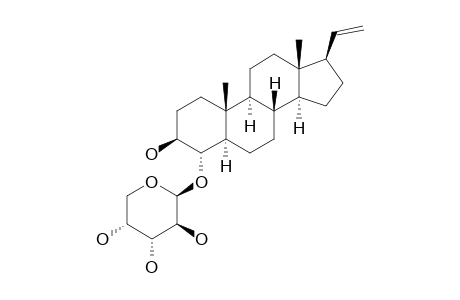 4-ALPHA-O-BETA-D-ARABINOPYRANOSYLOXY-3-BETA-HYDROXY-5-ALPHA-PREGN-20-ENE
