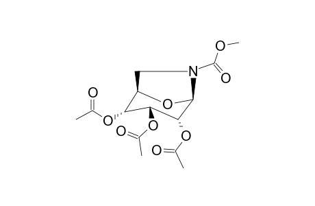 2,3,4-TRI-O-ACETYL-1,6-ANHYDRO-6-DEOXY-6-METHOXYCARBONYLAMINO-BETA-D-GLUCOPYRANOSE;MAJOR-ROTAMER