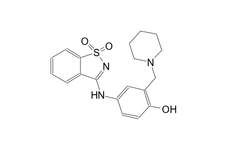 phenol, 4-[(1,1-dioxido-1,2-benzisothiazol-3-yl)amino]-2-(1-piperidinylmethyl)-
