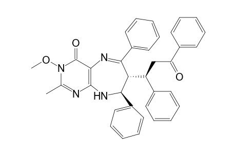 2,3,6,7-Tetrahydro-8-methoxy-7-methyl-3-(3'-oxo-1',3'-diphenylpropyl)-2,4-diphenyl-1H-pyrimido[4,5-b][1,4]diazepin-6-one