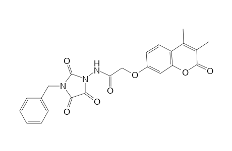 N-(3-benzyl-2,4,5-trioxoimidazolidin-1-yl)-2-((3,4-dimethyl-2-oxo-2H-chromen-7-yl)oxy)acetamide