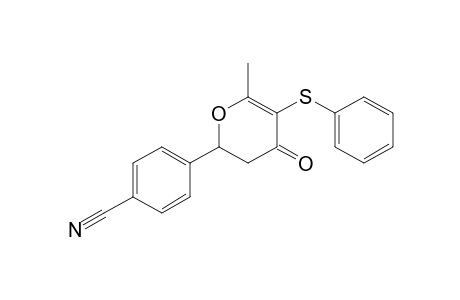 6-Methyl-2-(4-cyanophenyl)-5-phenylthio-2,3-dihydro-4-pyrone
