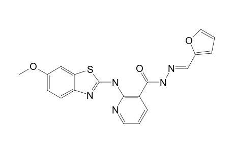 2-[N-(6-METHOXYBENZOTHIAZOLYL)-AMINO]-PYRIDINE-3-(FURYL)-HYDRAZONE