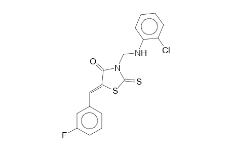 (5E)-3-[(2-Chloroanilino)methyl]-5-(3-fluorobenzylidene)-2-thioxo-1,3-thiazolidin-4-one