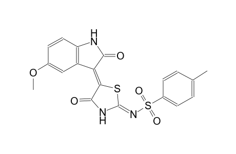 N-[(2Z,5Z)-5-(5-methoxy-2-oxo-1,2-dihydro-3H-indol-3-ylidene)-4-oxo-1,3-thiazolidin-2-ylidene]-4-methylbenzenesulfonamide