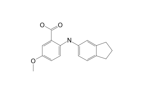 2-(2,3-dihydro-1H-inden-5-ylamino)-5-methoxybenzoic acid