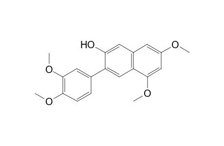 3-(3,4-Dimethoxyphenyl)-5,7-dimethoxynaphthalene-2-ol