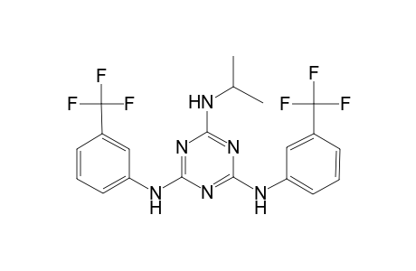 2-N-propan-2-yl-4-N,6-N-bis[3-(trifluoromethyl)phenyl]-1,3,5-triazine-2,4,6-triamine