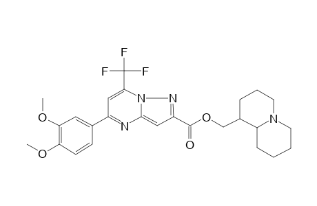 2,3,4,6,7,8,9,9a-octahydro-1H-quinolizin-1-ylmethyl 5-(3,4-dimethoxyphenyl)-7-(trifluoromethyl)pyrazolo[1,5-a]pyrimidine-2-carboxylate