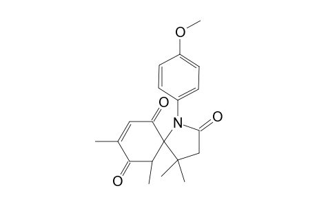 4,4,2',4'-TETRAMETHYL-1-(PARA-METHOXYPHENYL)-1-AZASPIRO-[4.1']-DEC-4'-ENE-2,3',6'-TRIONE