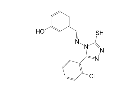 3-((E)-{[3-(2-chlorophenyl)-5-sulfanyl-4H-1,2,4-triazol-4-yl]imino}methyl)phenol