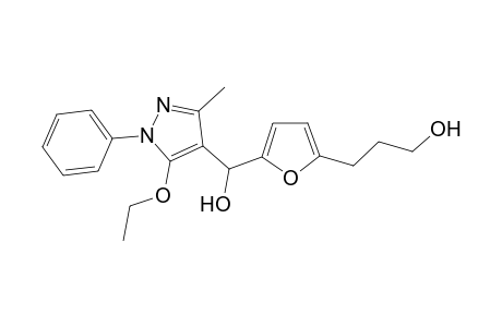 3-(5-((5-ethoxy-3-methyl-1-phenyl-1H-pyrazol-4-yl)(hydroxy)methyl)furan-2-yl)propan-1-ol