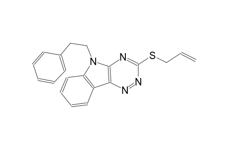5H-[1,2,4]triazino[5,6-b]indole, 5-(2-phenylethyl)-3-(2-propenylthio)-