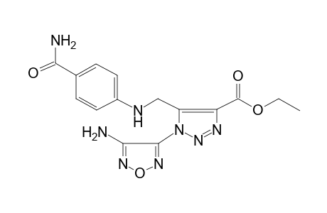 1H-[1,2,3]Triazole-4-carboxylic acid, 1-(4-aminofurazan-3-yl)-5-[(4-carbamoylphenylamino)methyl]-, ethyl ester
