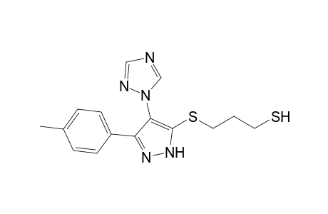 3-[[5-(4-methylphenyl)-4-(1,2,4-triazol-1-yl)-1H-pyrazol-3-yl]sulfanyl]propane-1-thiol