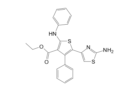 ethyl 5-(2-aminothiazol-4-yl)-4-phenyl-2-(phenylamino)thiophene-3-carboxylate