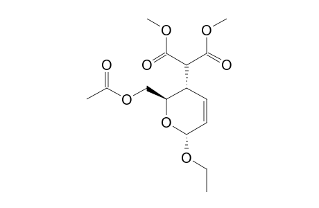 ETHYL-6-O-ACETYL-2,3,4-TRIDEOXY-4-[BIS-(METHOXYCARBONYL)-METHYL]-ALPHA-D-ERYTHRO-HEX-2-ENOPYRANOSIDE
