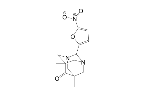 5,7-dimethyl-2-(5-nitro-2-furyl)-1,3-diazatricyclo[3.3.1.1~3,7~]decan-6-one
