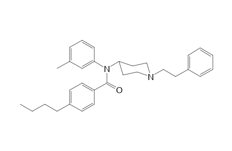 N-(3-Methylphenyl)-N-[1-(2-phenylethyl)piperidin-4-yl]-4-butylbenzamide