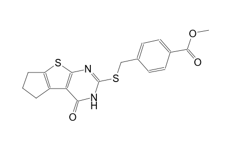 methyl 4-{[(4-oxo-3,5,6,7-tetrahydro-4H-cyclopenta[4,5]thieno[2,3-d]pyrimidin-2-yl)sulfanyl]methyl}benzoate