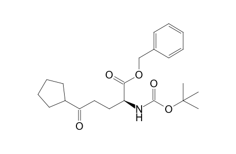 (2S)-2-(tert-butoxycarbonylamino)-5-cyclopentyl-5-keto-valeric acid benzyl ester