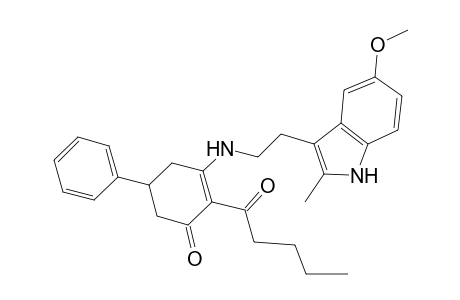 3-[2-(5-methoxy-2-methyl-1H-indol-3-yl)ethylamino]-2-(1-oxopentyl)-5-phenyl-1-cyclohex-2-enone