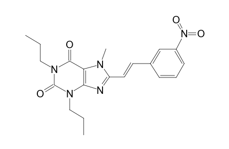 Xanthine, 1,3-dipropyl-7-methyl-8-[2-(3-nitrophenyl)ethenyl]-