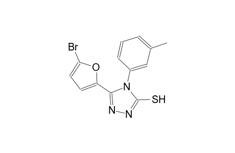 5-(5-bromo-2-furyl)-4-(3-methylphenyl)-4H-1,2,4-triazole-3-thiol