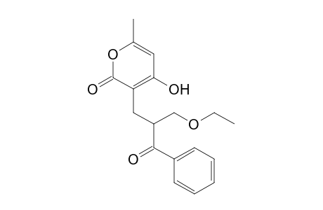 3-[2-Benzoyl-3-ethoxypropyl]-4-hydroxy-6-methylpyran-2-one