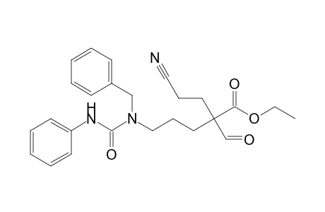 Ethyl 6-(1-Benzyl-3-phenylureido)-1-cyano-3-formylhexane-3-carboxylate