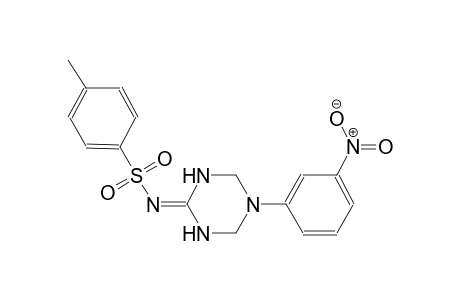 benzenesulfonamide, 4-methyl-N-(tetrahydro-5-(3-nitrophenyl)-1,3,5-triazin-2(1H)-ylidene)-