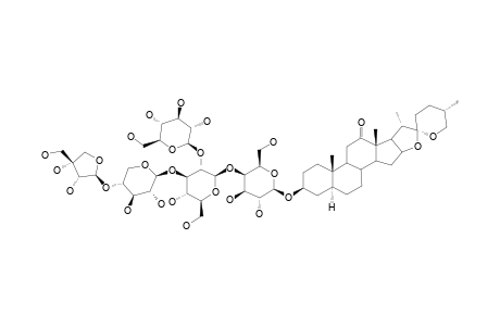 HECOGENIN-3-O-[O-BETA-D-GLUCOPYRANOSYL-(1->2)-O-[O-BETA-D-APIOFURANOSYL-(1->4)-BETA-D-XYLOPYRANOSYL-(1->3)]-O-BETA-D-GLUCOPYRANOSYL-(1->4)-BETA-D-G