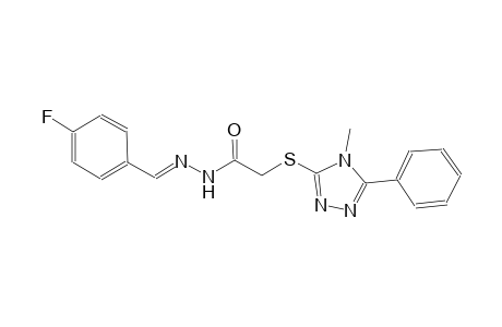 N'-[(E)-(4-fluorophenyl)methylidene]-2-[(4-methyl-5-phenyl-4H-1,2,4-triazol-3-yl)sulfanyl]acetohydrazide