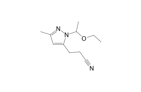 3-(1-(1-ethoxyethyl)-3-methyl-1H-pyrazol-5-yl)propanenitrile