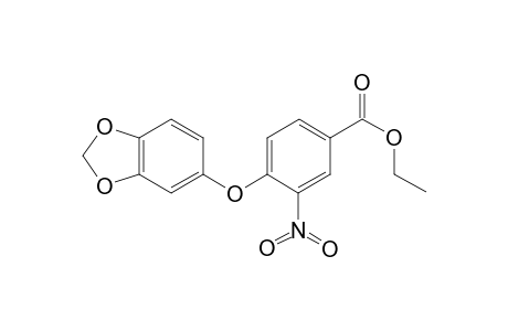 Benzoic acid, 4-(1,3-benzodioxol-5-yloxy)-3-nitro-, ethyl ester