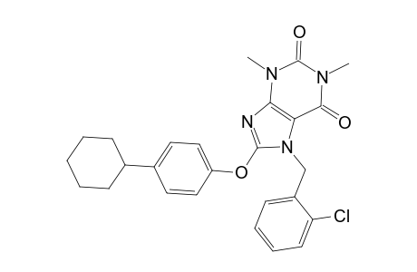 7-(2-Chlorobenzyl)-8-(4-cyclohexylphenoxy)-1,3-dimethyl-3,7-dihydro-1H-purine-2,6-dione