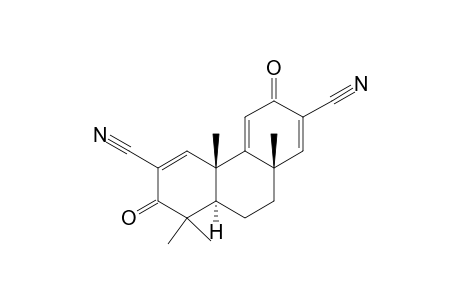 (+/-)-(4bS,8aR,10aS)-4b,8,8,10a-Tetramethyl-3,7-dioxo-3,4b,7,8,8a,9,10,10a-octahydrophenanthrene-2,6-dicarbonitrile