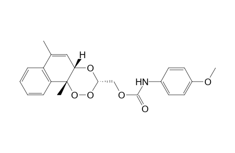 Carbamic acid, (4-methoxyphenyl)-, (4a,10b-dihydro-6,10b-dimethylnaphtho[2,1-e]-1,2,4-trioxin-3-yl)methyl ester, (3.alpha.,4a.beta.,10b.beta.)-(.+-.)-