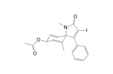 (5R,8S)-3-iodo-1,6-dimethyl-2-oxo-4-phenyl-1-azaspiro[4.5]deca-3,6,9-trien-8-yl acetate