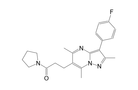 pyrazolo[1,5-a]pyrimidine, 3-(4-fluorophenyl)-2,5,7-trimethyl-6-[3-oxo-3-(1-pyrrolidinyl)propyl]-