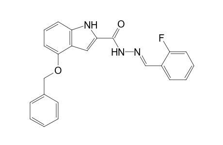 4-Benzoxy-N-[(E)-(2-fluorobenzylidene)amino]-1H-indole-2-carboxamide