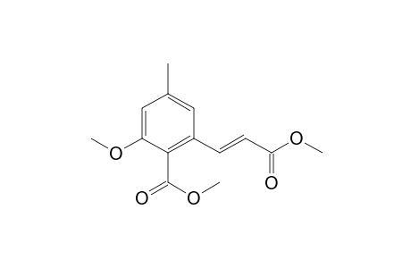 Benzoic acid, 2-methoxy-6-(3-methoxy-3-oxo-1-propenyl)-4-methyl-, methyl ester, (E)-