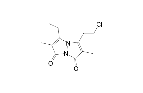 1H,7H-Pyrazolo[1,2-a]pyrazole-1,7-dione, 3-(2-chloroethyl)-5-ethyl-2,6-dimethyl-