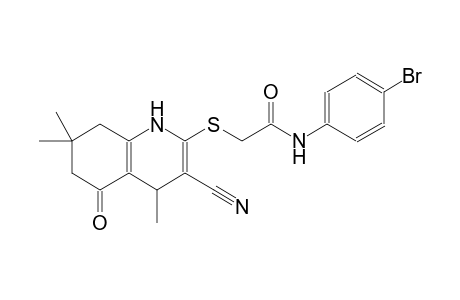 acetamide, N-(4-bromophenyl)-2-[(3-cyano-1,4,5,6,7,8-hexahydro-4,7,7-trimethyl-5-oxo-2-quinolinyl)thio]-