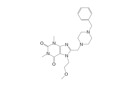 8-[(4-benzyl-1-piperazinyl)methyl]-7-(2-methoxyethyl)-1,3-dimethyl-3,7-dihydro-1H-purine-2,6-dione